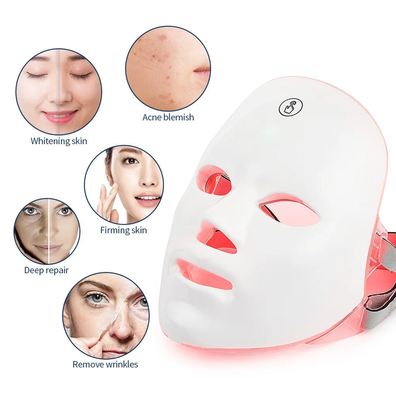 Professional 7-Color LED Therapy Mask.